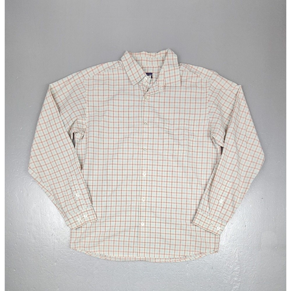 Patagonia Button Up‎ Shirt Mens Medium Plaid Organic Cotton Hiking Outdoor